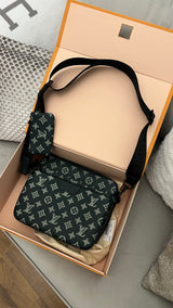 Louis Vuitton Forest Green Trio Messenger