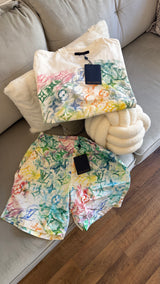 Louis Vuitton Pastel Shorts & Tee Set