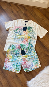 Louis Vuitton Pastel Shorts & Tee Set