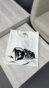 Dior Graffiti Tee - White / Black