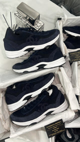 Chanel Navy Sock Runners