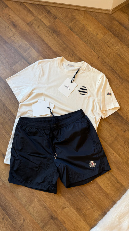 Moncler Navy Shorts & Tee Set