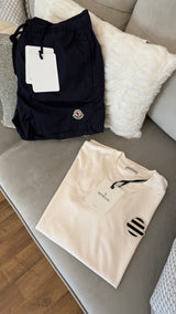 Moncler Navy Shorts & Tee Set