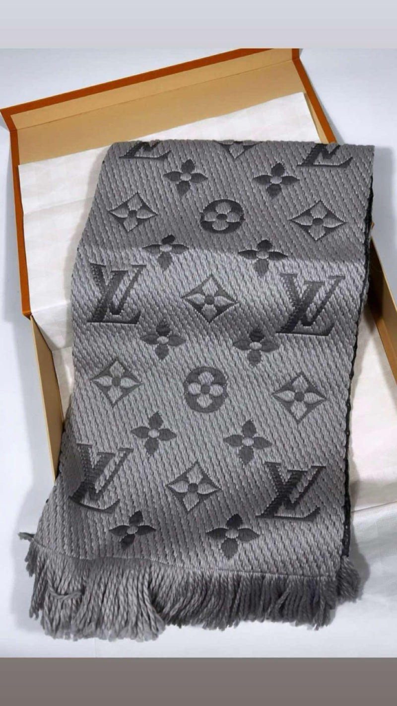 Louis Vuitton Grey Monogram Scarf